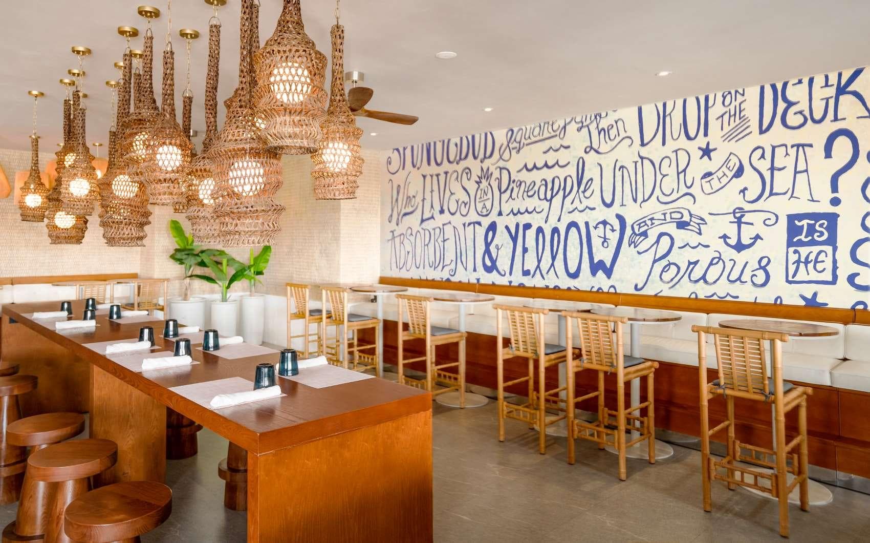 Restaurante temático Bob Esponja en el resort